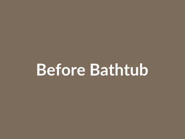 Stained bathtub before reglazing