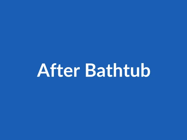 Gleaming white bathtub after reglazing